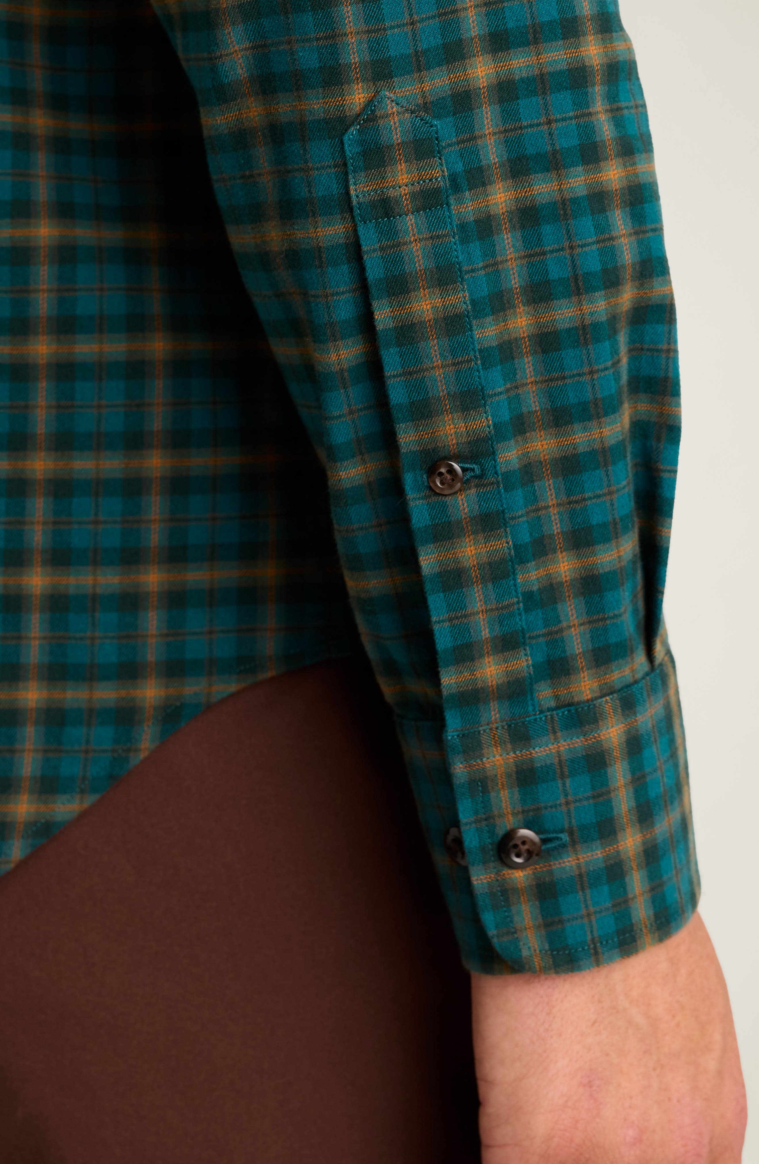 Lightweight Stretch Flannel Button-Down Shirt - image 2