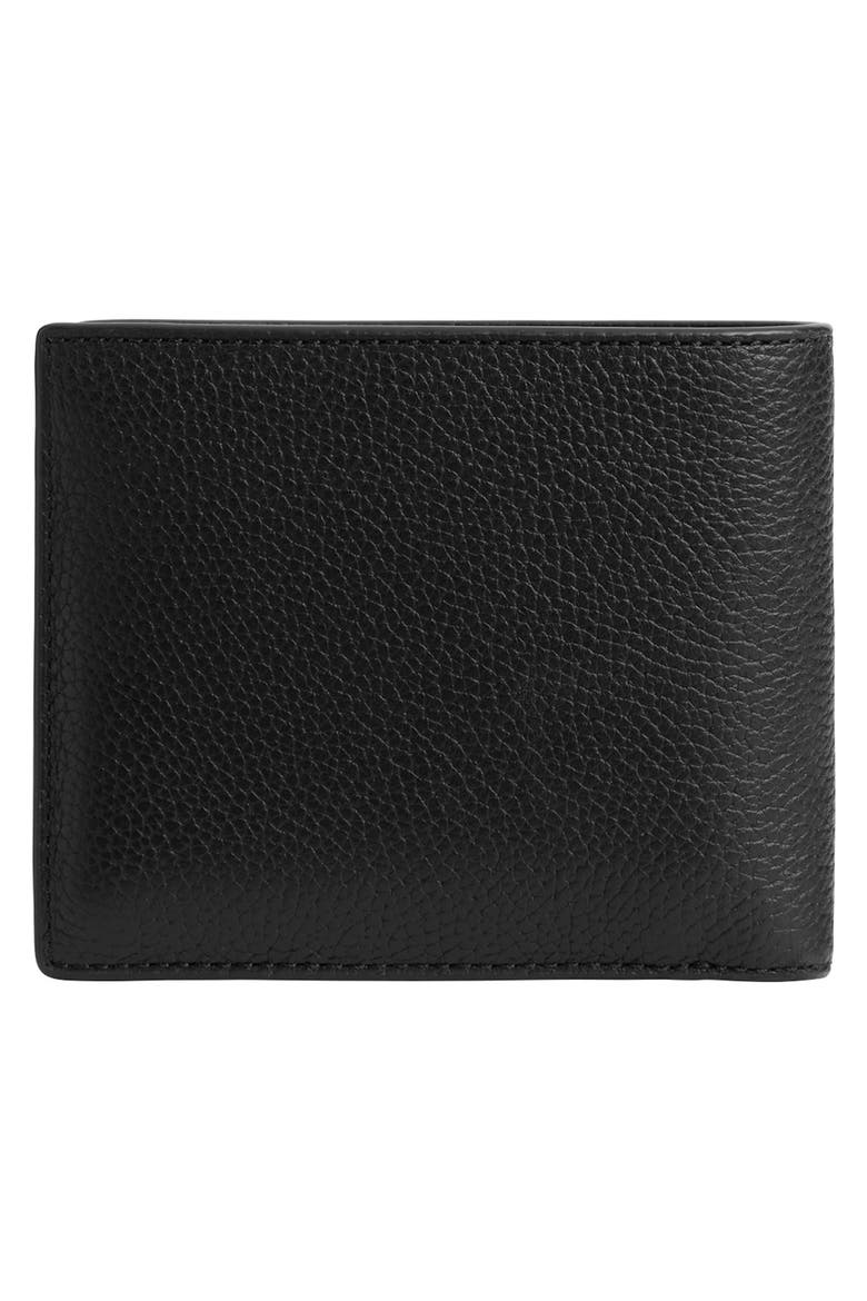 3-in-1 Pebble Leather Wallet, Alternate, color, BLACK