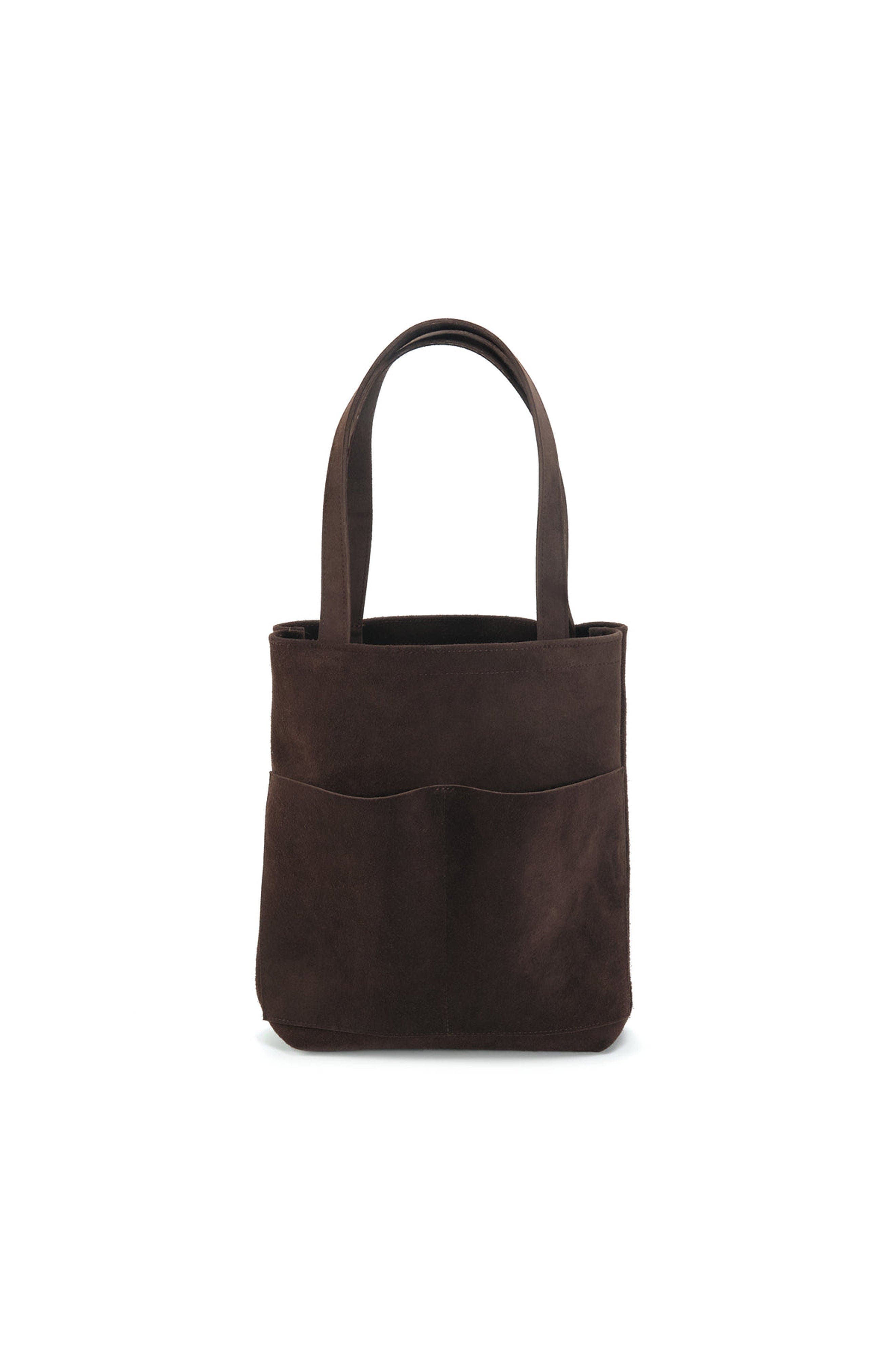 Ezra Arthur Brooklyn Nubuck Suede Leather Tote Bag, Main, color, Cocoa