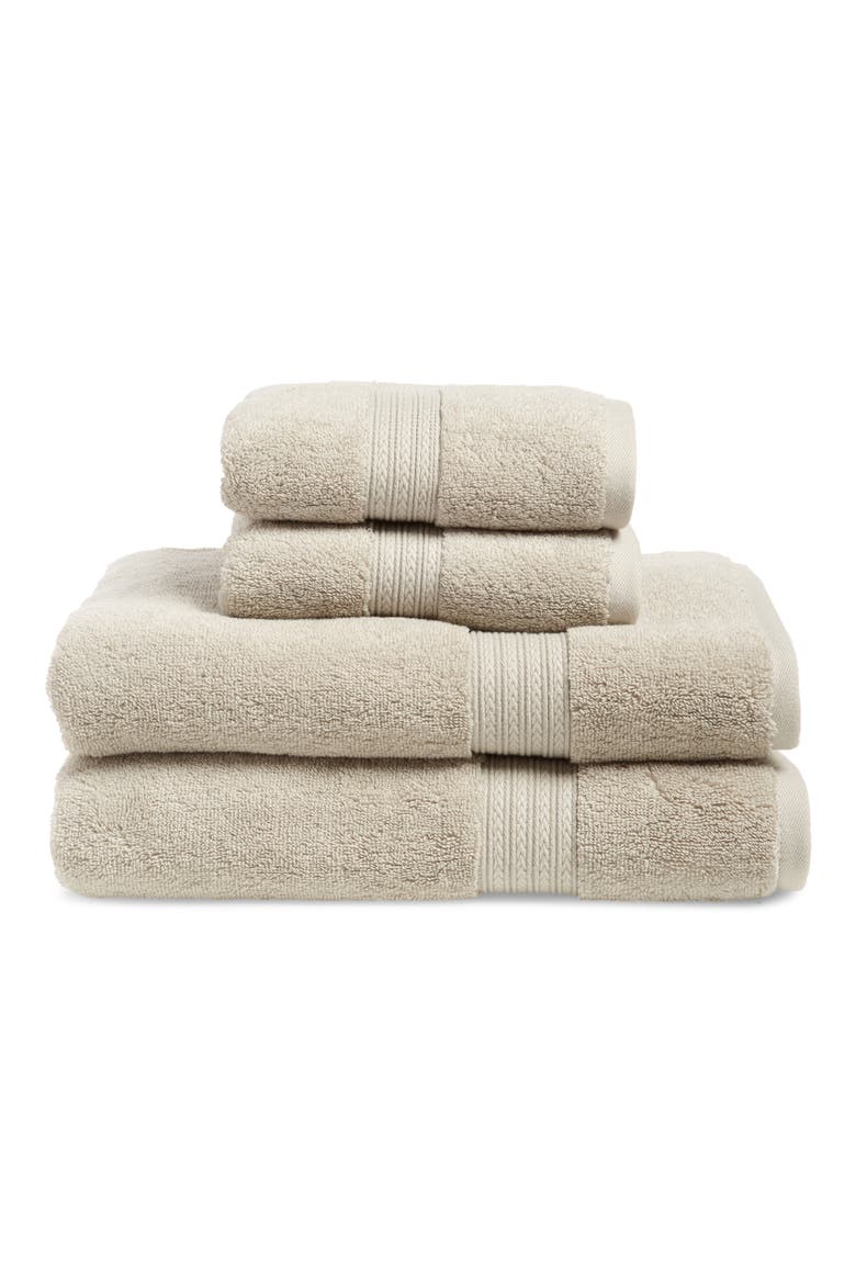 4-Piece Cotton Bath Towel & Hand Towel Set, Main, color, GREY VIOLET