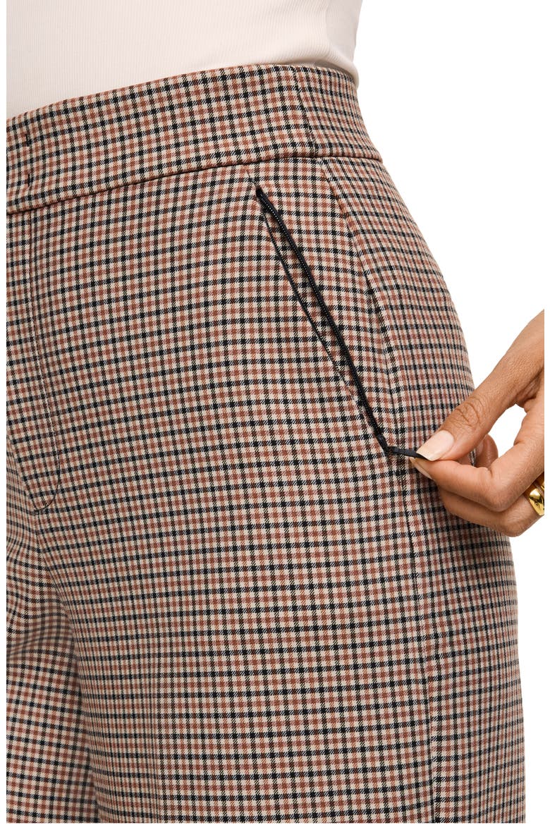 Microcheck Wide Leg Pants, Alternate, color, MINI CHECK