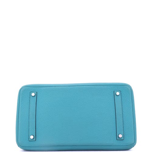 Pre-owned Hermes  Hermes Birkin Handbag Blue Togo With Palladium Hardware 35 In Blue