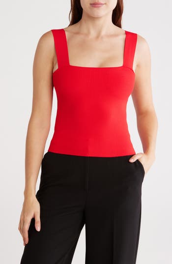 Alice And Olivia Alice + Olivia Torie Wide Strap Crop Tank