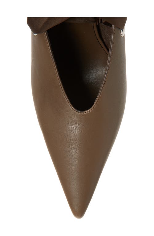 Jeffrey Campbell Grateau Ankle Wrap Mule In Brown