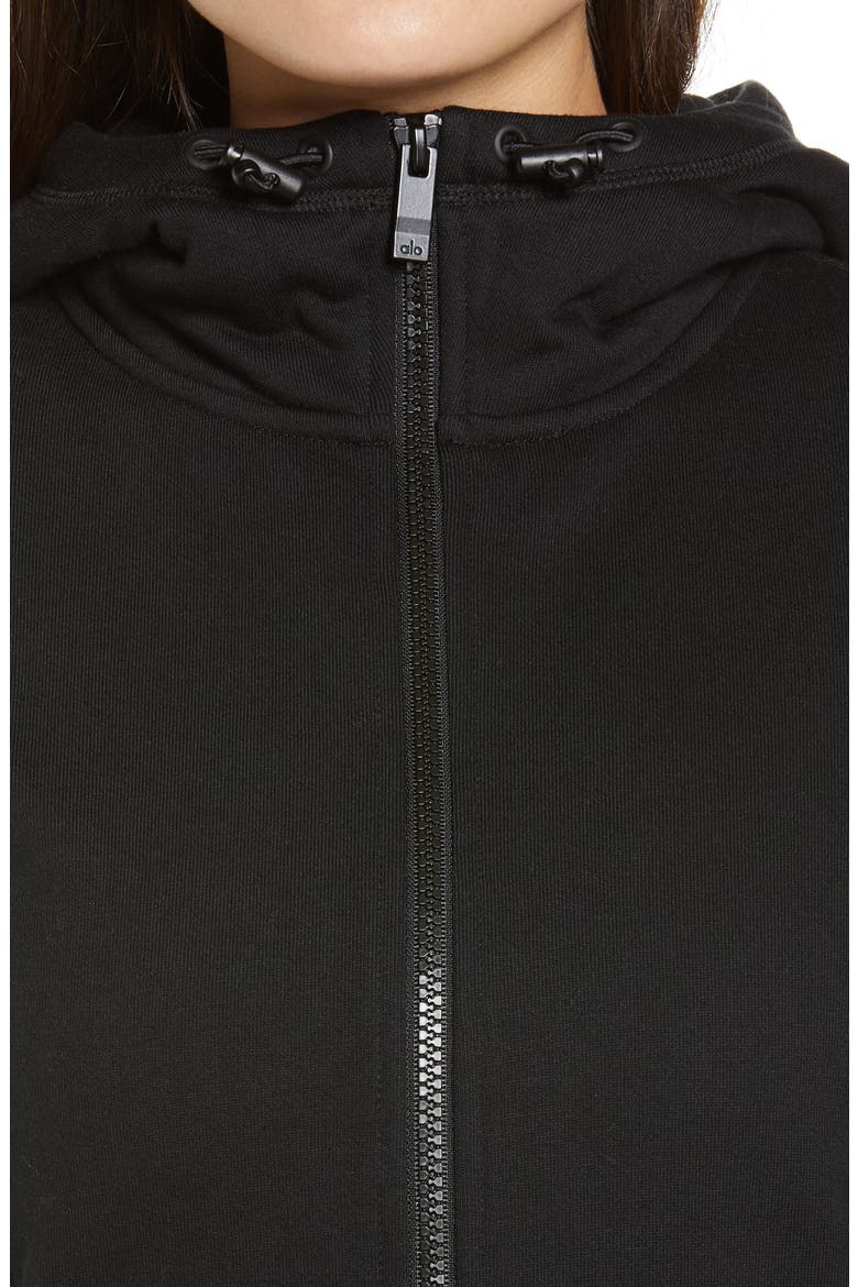 Foundation Zip Hoodie, Alternate, color, BLACK