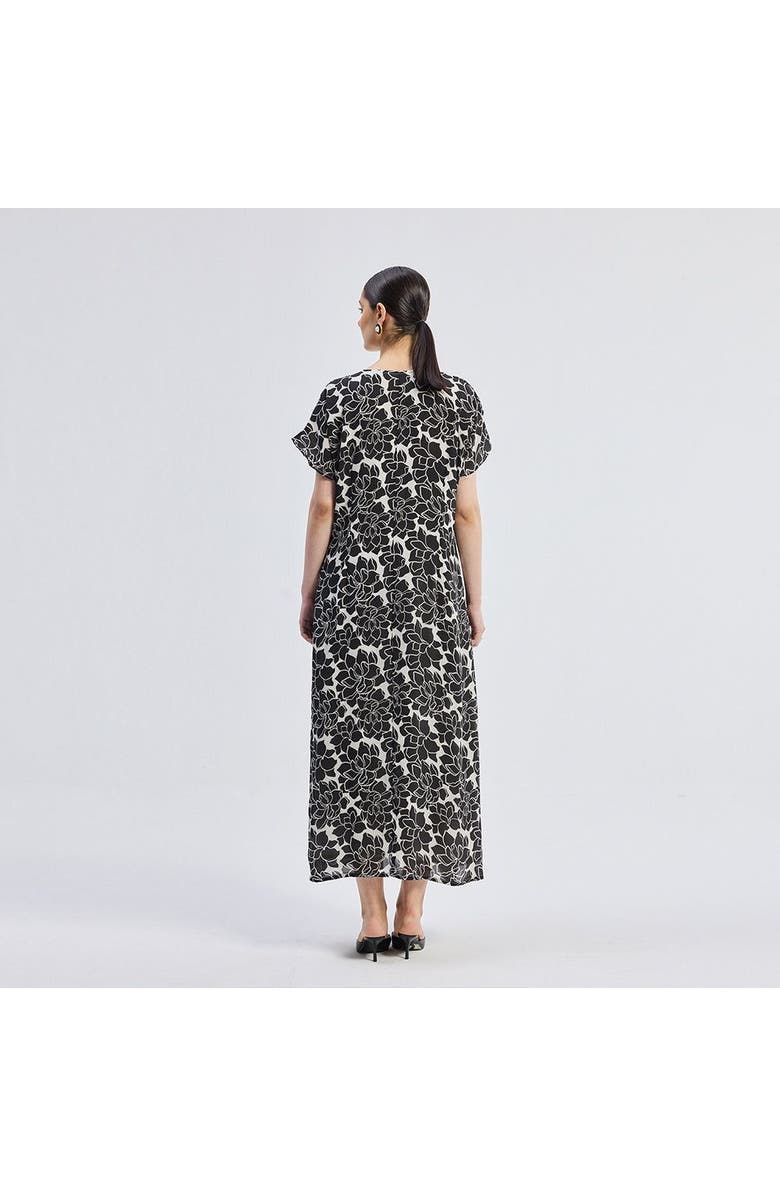 Reistor Womens Deep V-neck Maxi Dress Black Florals XS, Alternate, color, Black Florals