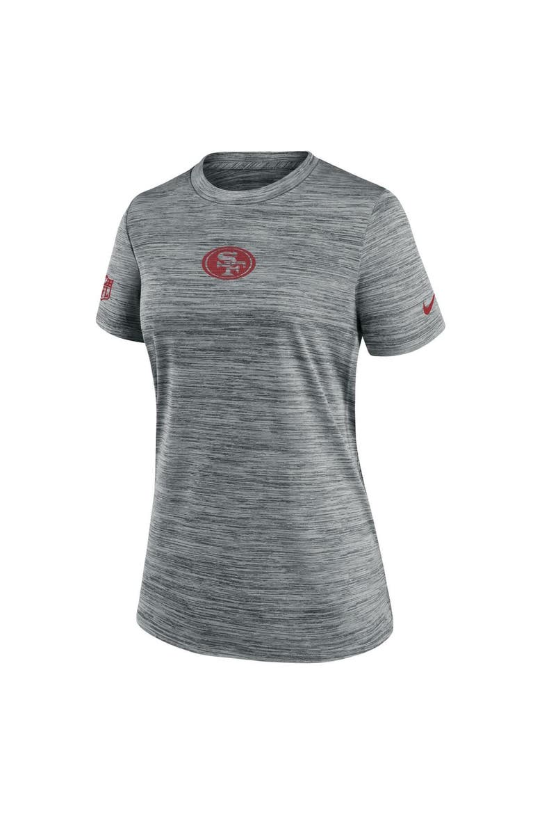 Women's Nike Gray San Francisco 49ers Sideline Velocity Performance T-Shirt, Alternate, color, Gray