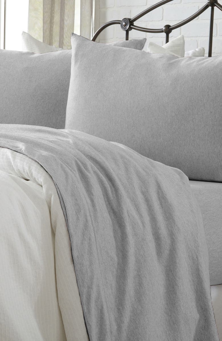 Woven & Weft Heathered Jersey Sheet Set, Alternate, color, Heathered Mid Grey