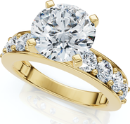 Bliss Diamond Certified 2.90Ct Round Diamond Engagement Ring Lab Grown