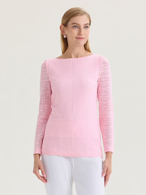 Lined Tonal Burnout Soft Knit Tunic