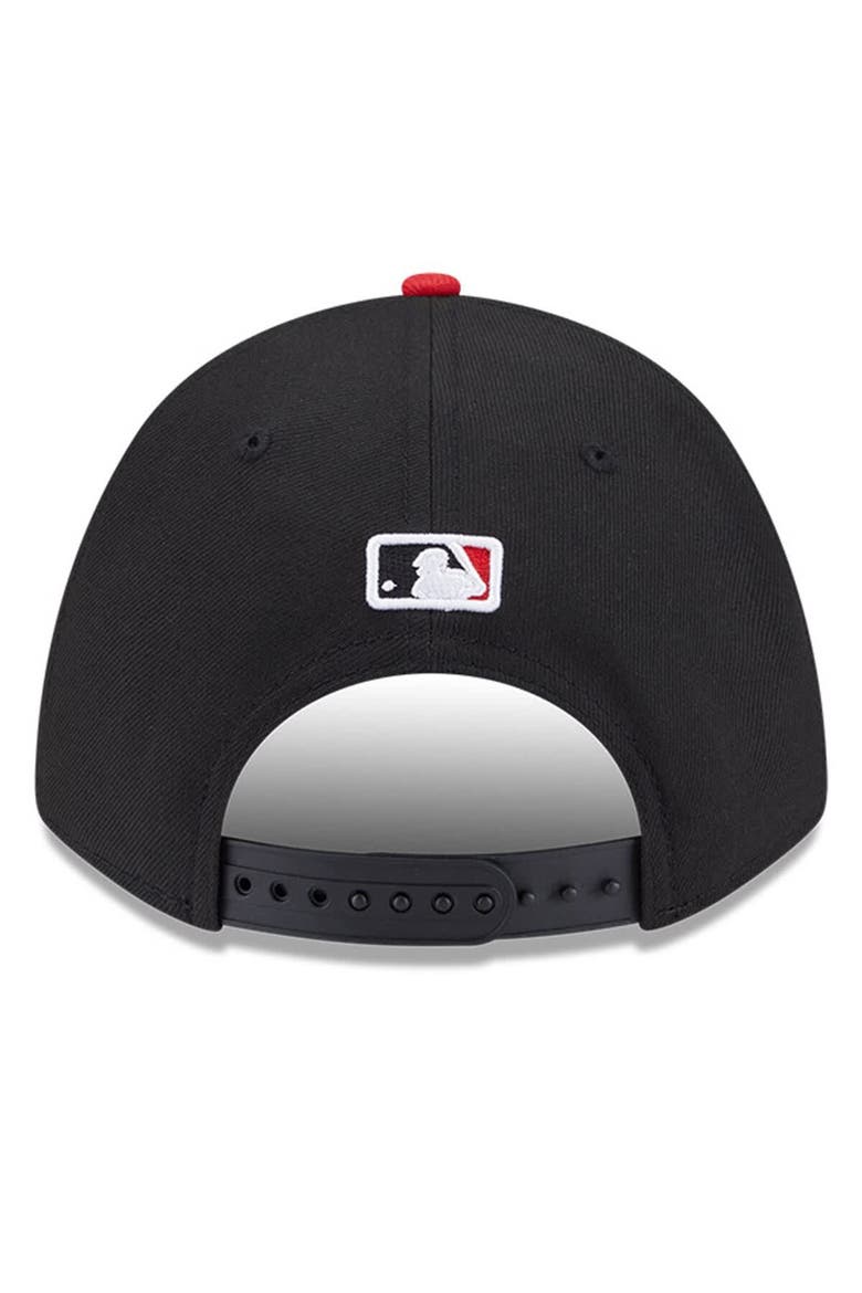Men's New Era  Black/Red Cincinnati Reds Player Replica 9FORTY Adjustable Hat, Alternate, color, Black