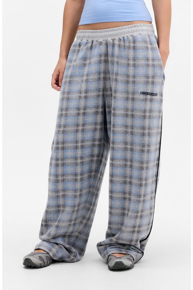 Harri Cotton Fleece Wide Leg Sweatpants, Main, color, GREY