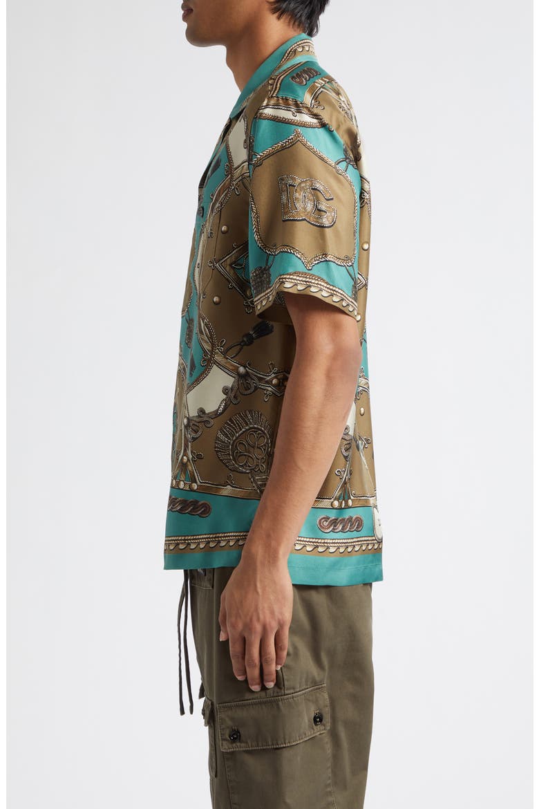 Cargo Print Washed Silk Twill Camp Shirt, Alternate, color, CORDE/ NAPPE F.VERDON
