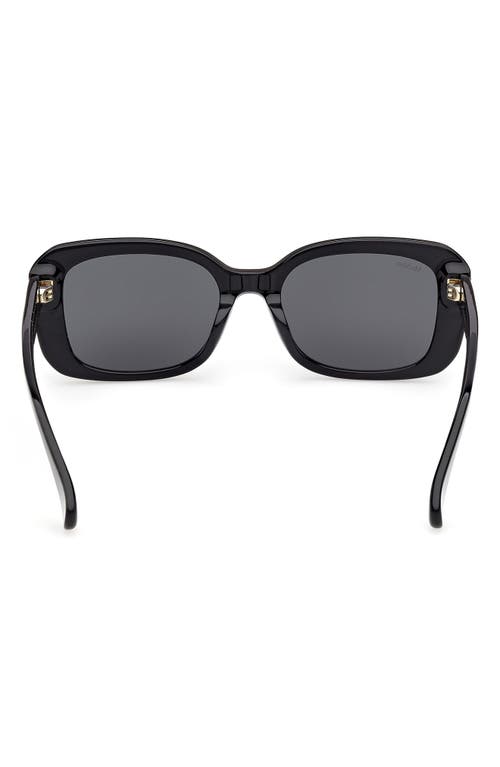 Max Mara 54mm Rectangular Sunglasses In Black