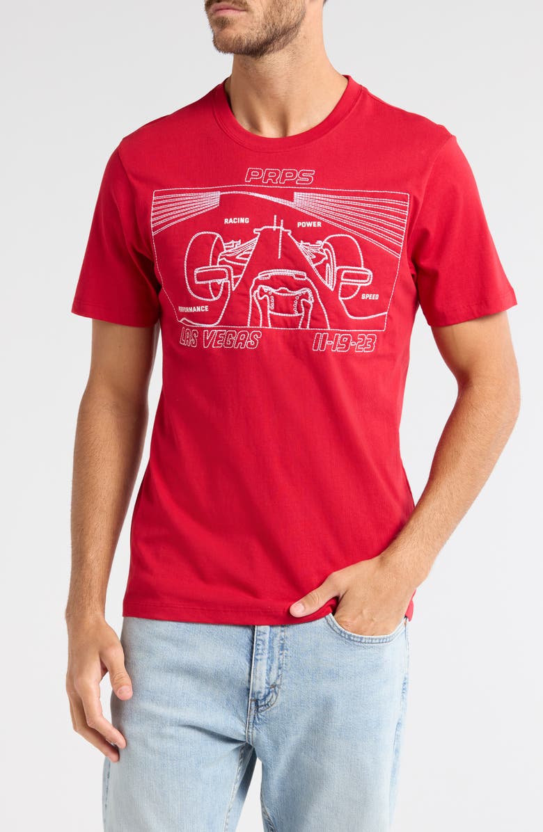 PRPS Dean Embroidered Cotton T-Shirt, Main, color, 