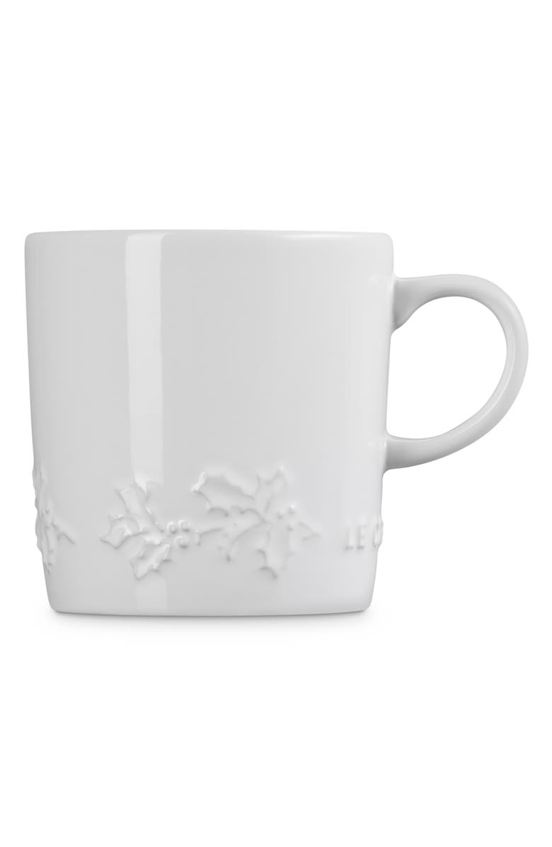 Le Creuset Holly Collection Mug, Alternate, color, White