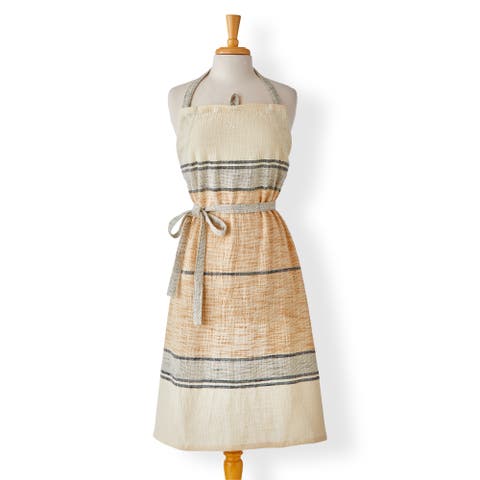 Wilson Striped Cotton Apron Multi 37x35 in Everyday