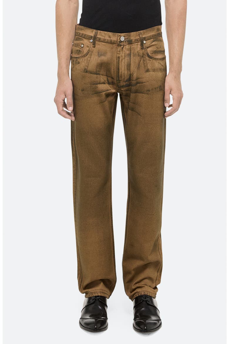 Worker Organic Cotton Straight Leg Jeans, Main, color, WAXED OIL STAIN - 26W