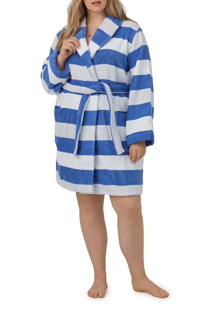 BedHead Pajamas Stripe Cotton Terry Robe, Alternate, color, 