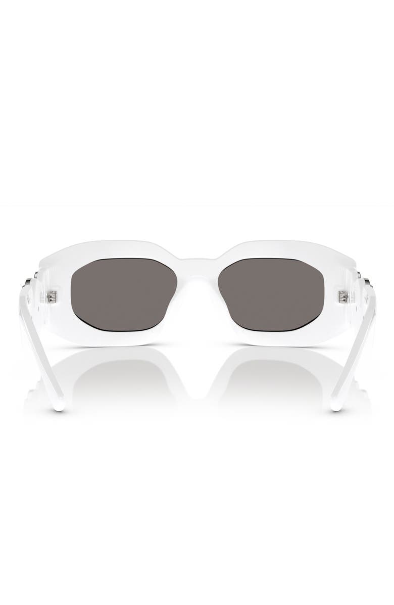 Versace 53mm Irregular Sunglasses, Alternate, color, Silver Mirror