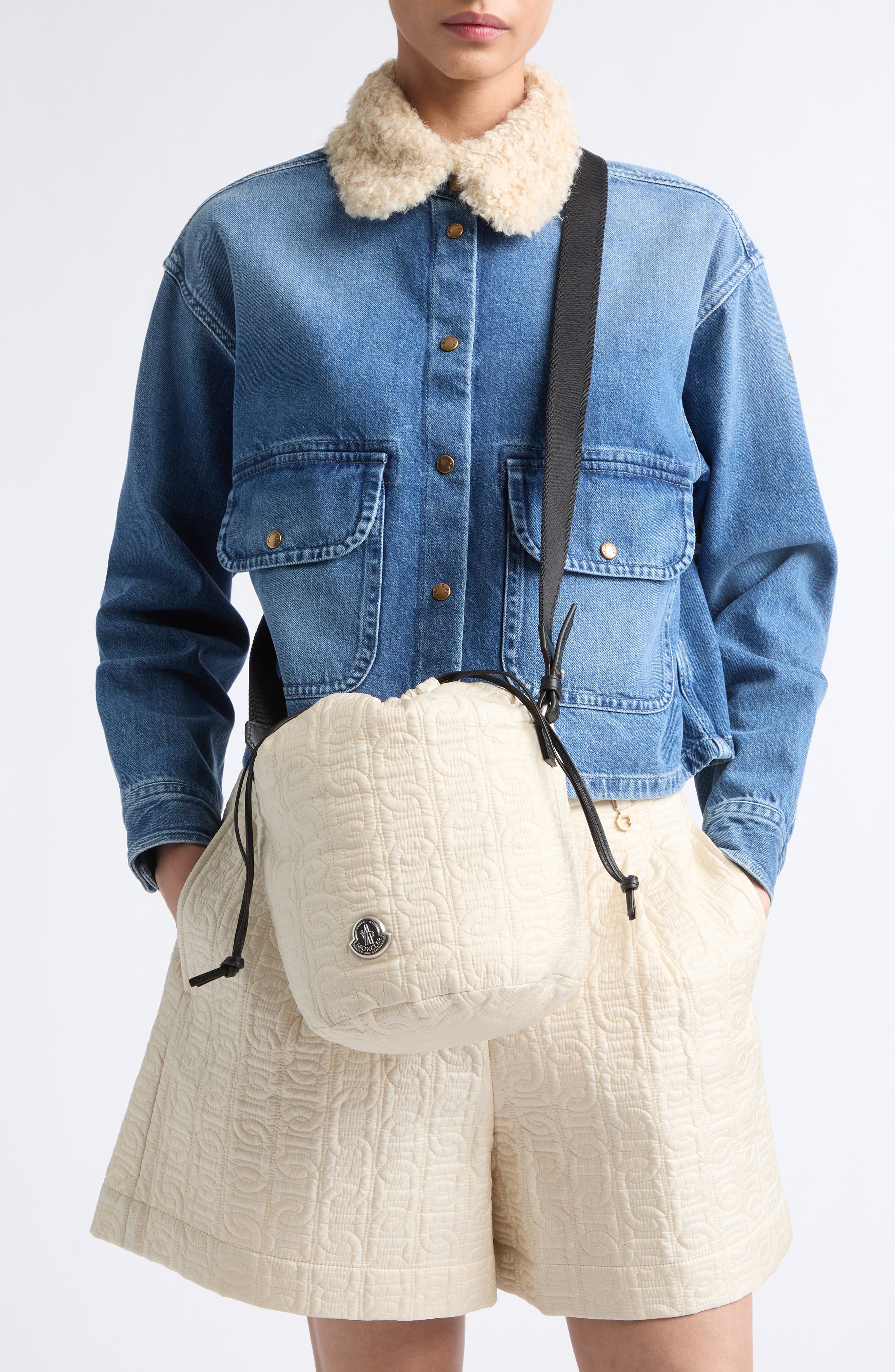 Caradoc Quilted Bucket Bag, Alternate, color, LIGHT BEIGE