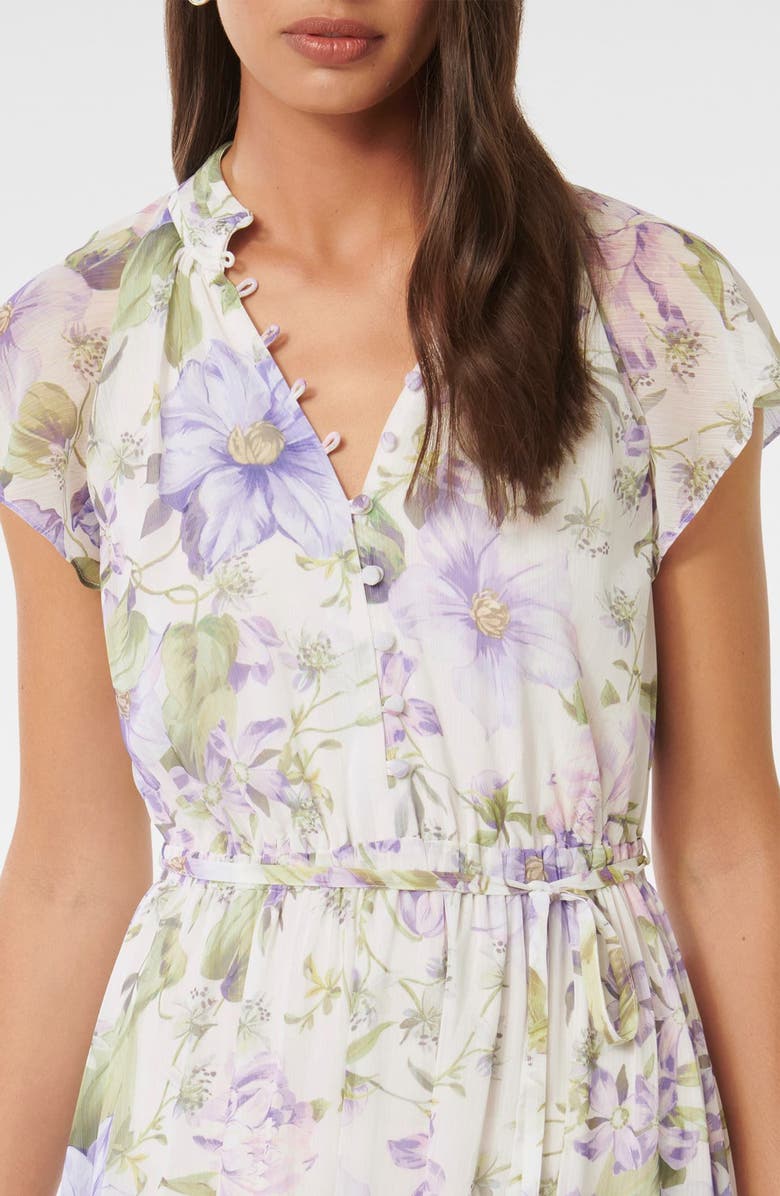 Ever New Freya Flutter Sleeve Midi Dress, Alternate, color, 