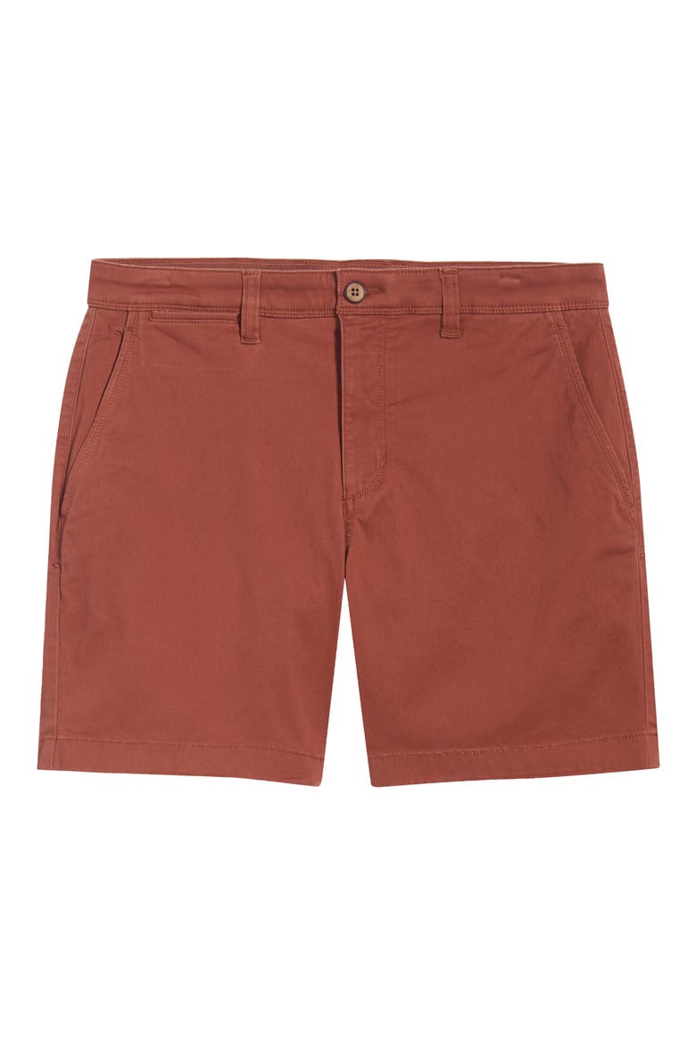 Boracay® Island Stretch Cotton Chino Shorts, Alternate, color, DEEP CLAY