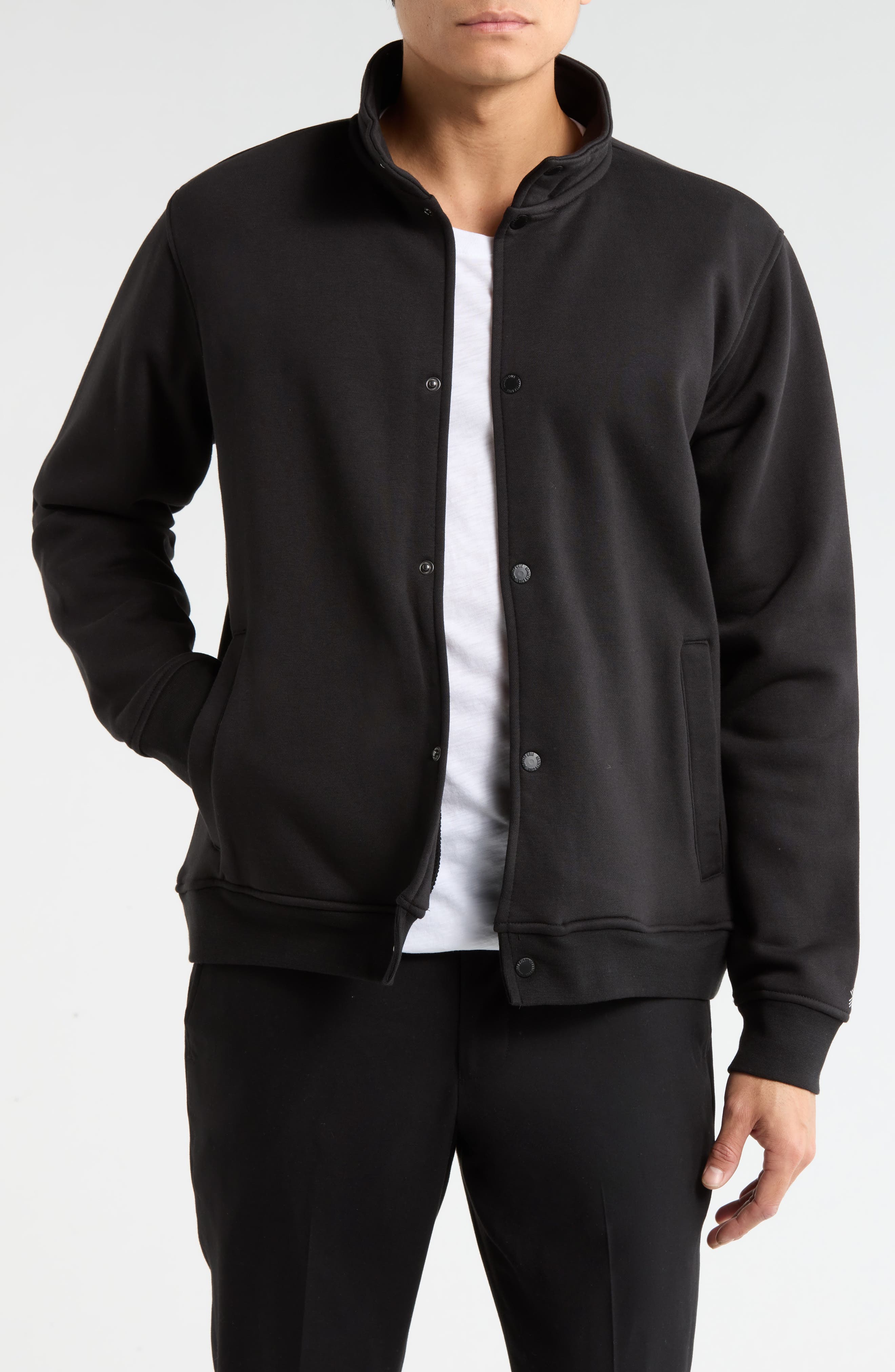 Kenneth Cole Snap Front Fleece Jacket