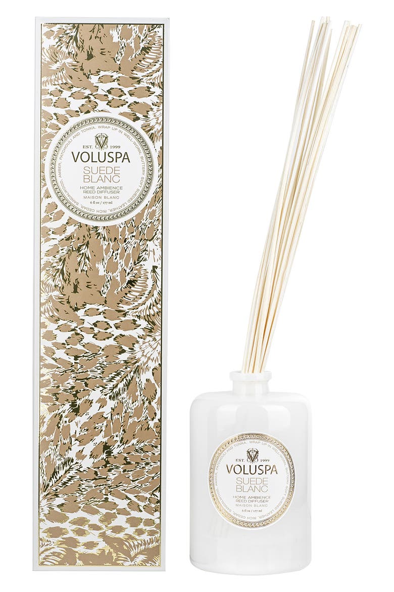 Suede Blanc Reed Diffuser, Main, color, SUEDE BLANC