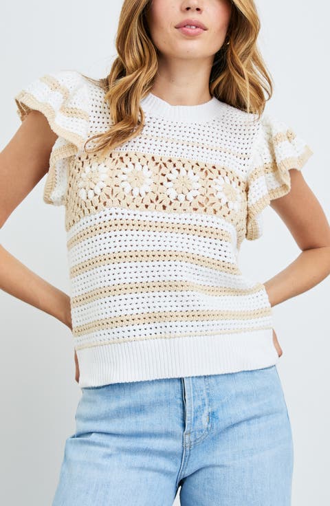 Penelope Ruffle Sleeve Sweater