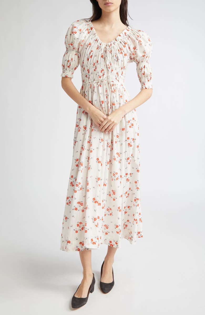 DÔEN Ischia Convertible Midi Dress, Alternate, color, Poppy Field