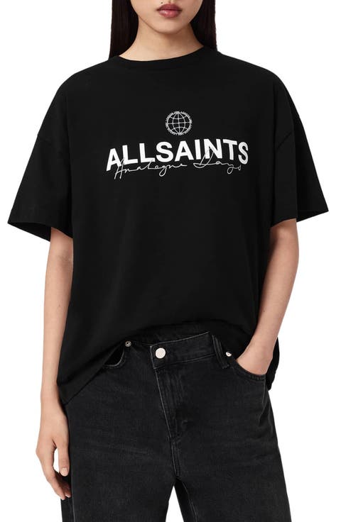 Emblem Avri Logo Slit Back Graphic T-Shirt