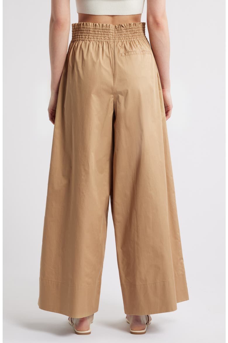 Twyla Wide Leg Cotton Pants, Alternate, color, CAMEL
