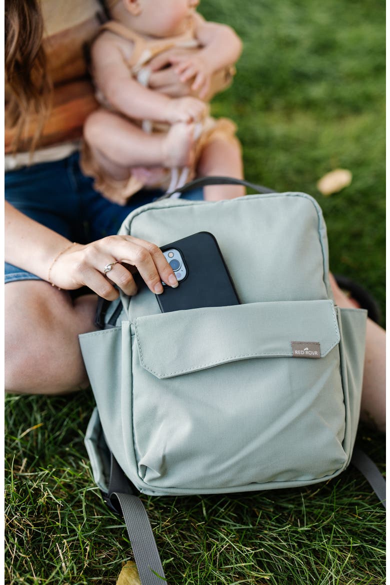 Mini Roo Diaper Backpack, Alternate, color, SAGE