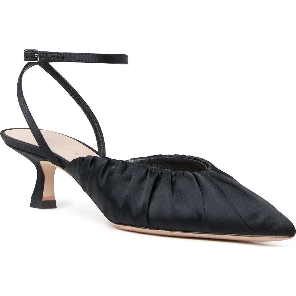 Loeffler Randall Rio Ankle Strap Pointed Toe Pump In Black