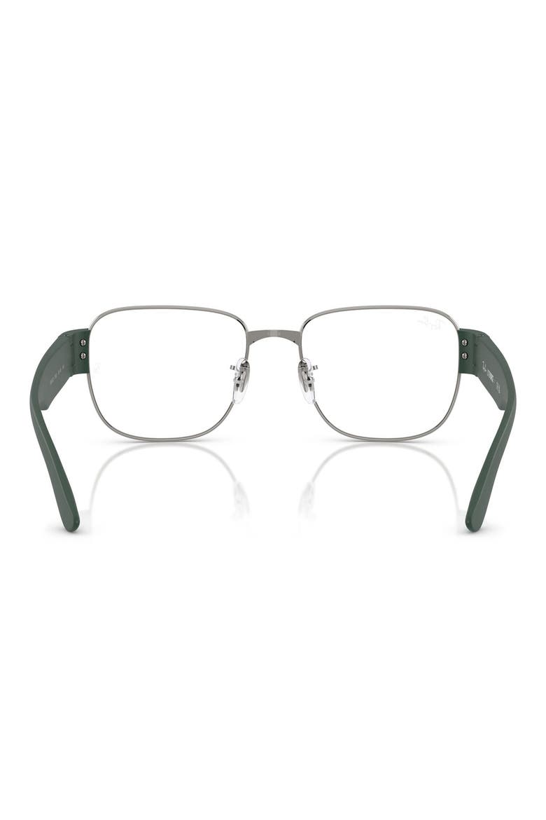 55mm Square Optical Glasses, Alternate, color, GUNMETAL