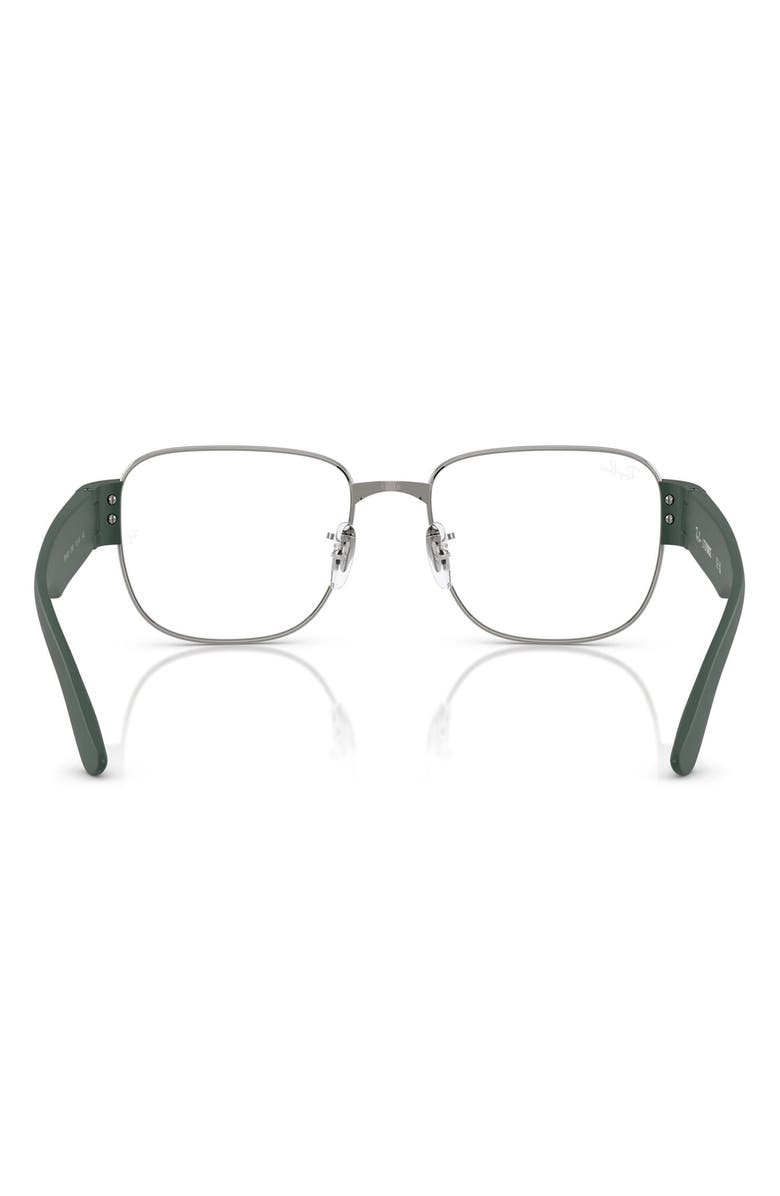 Ray-Ban 55mm Square Optical Glasses, Alternate, color, Gunmetal