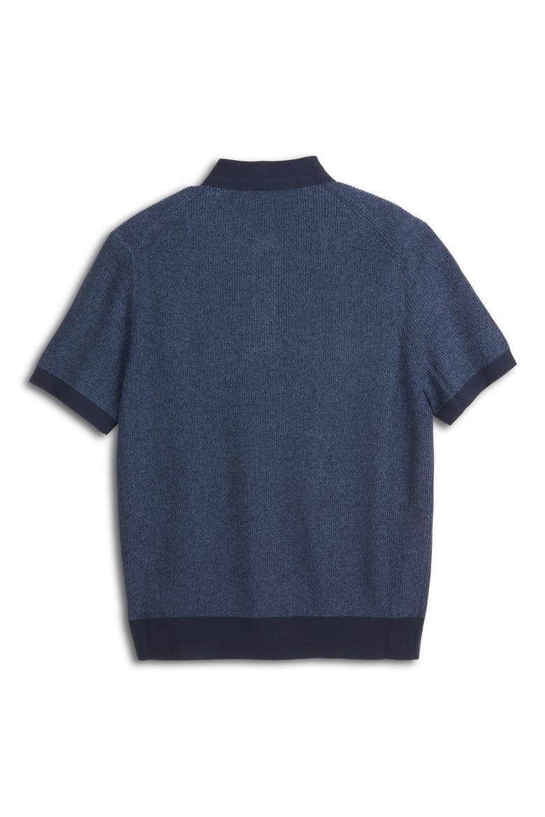 Recycled Cotton Blend Polo Sweater, Alternate, color, SKY CAPTAIN