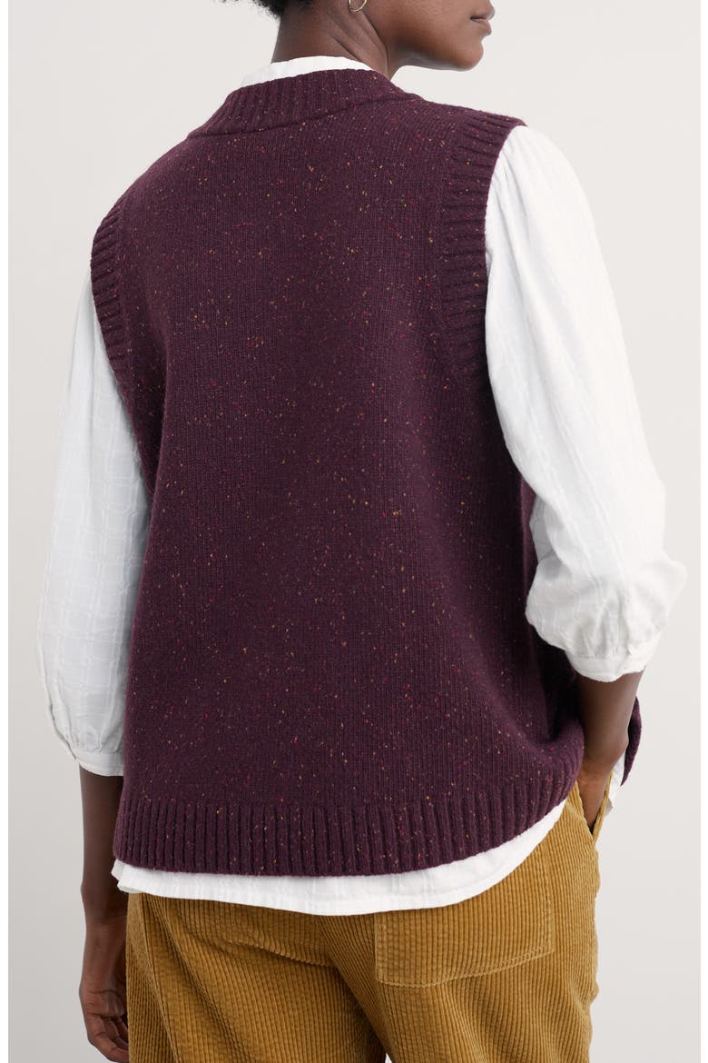Harbour Sands Wool Blend Sweater Vest, Alternate, color, KNIT MELANGE DARK HELLEBORE