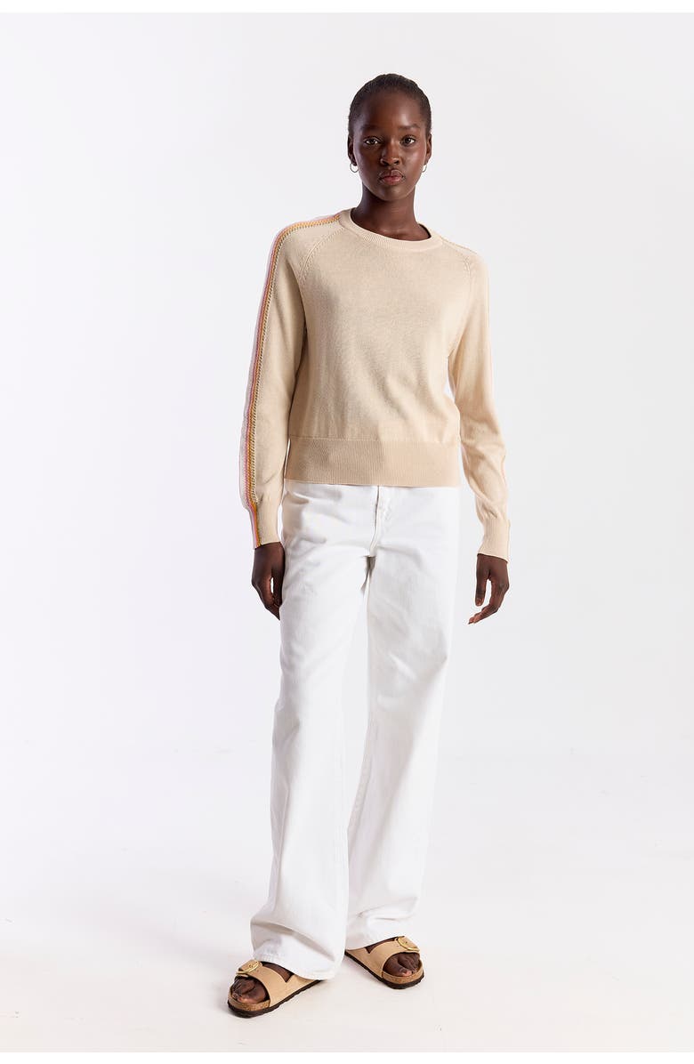 WISPR Geo Sleeve Knitted Sweater, Alternate, color, Calico/Tangerine