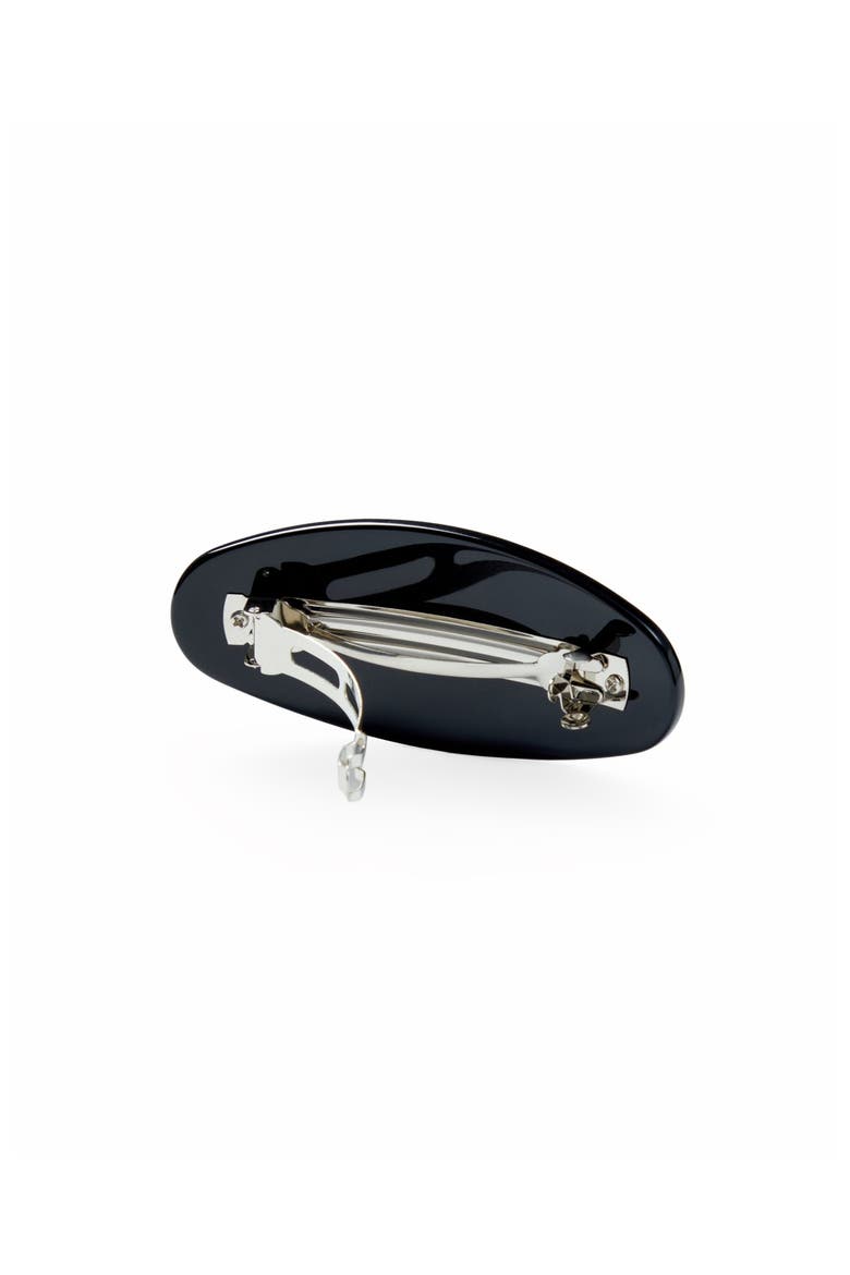 Jumbo Oval Barrette, Alternate, color, Black