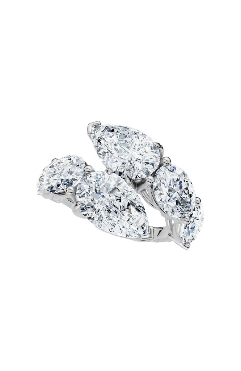 Bliss Diamond 7.10Ct Pear & Oval Shape Bypass Ring Gold Lab Grown, Alternate, color, 