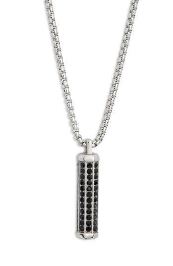 American Exchange Stainless Steel Bullet Pendant Necklace