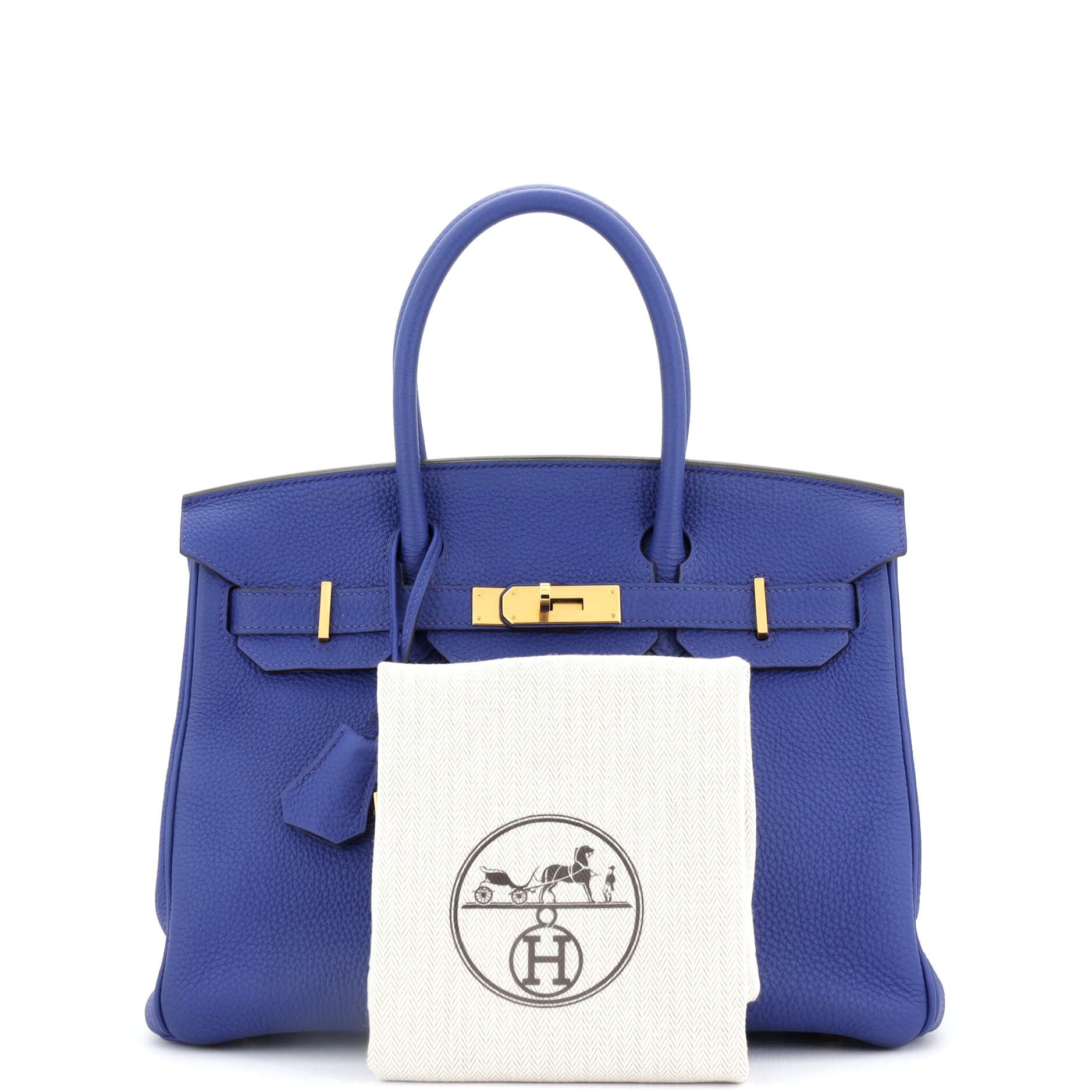 Pre-Owned Hermes Birkin Handbag Blue Togo with Gold Hardware 30, Alternate, color, Bleu Royal