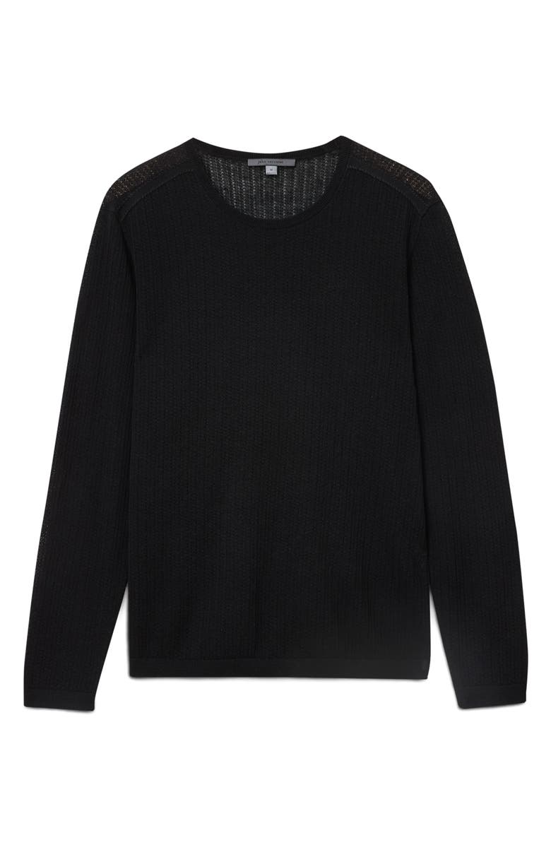 John Varvatos Esperia Textured Sweater, Alternate, color, Black