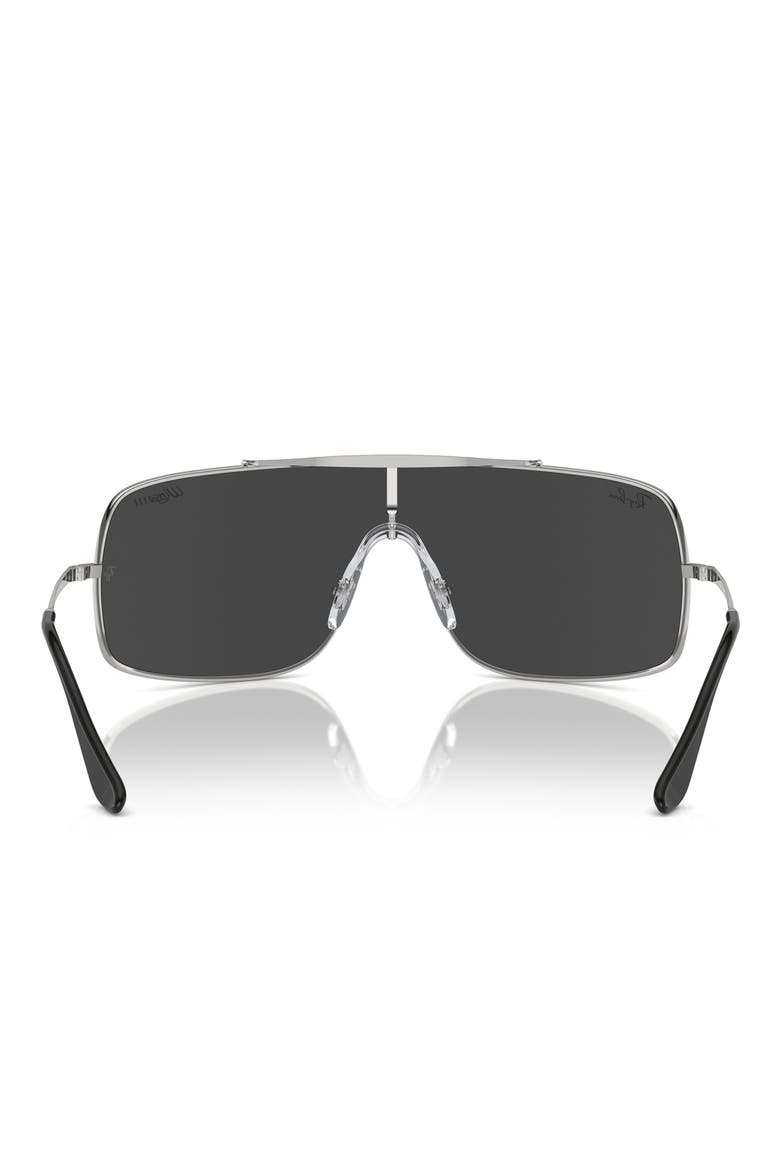 Wings III 136mm Square Wrap Sunglasses, Alternate, color, SILVER