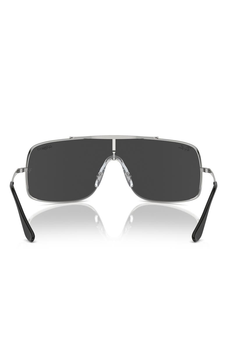 Ray-Ban Wings III 136mm Square Wrap Sunglasses, Alternate, color, Silver