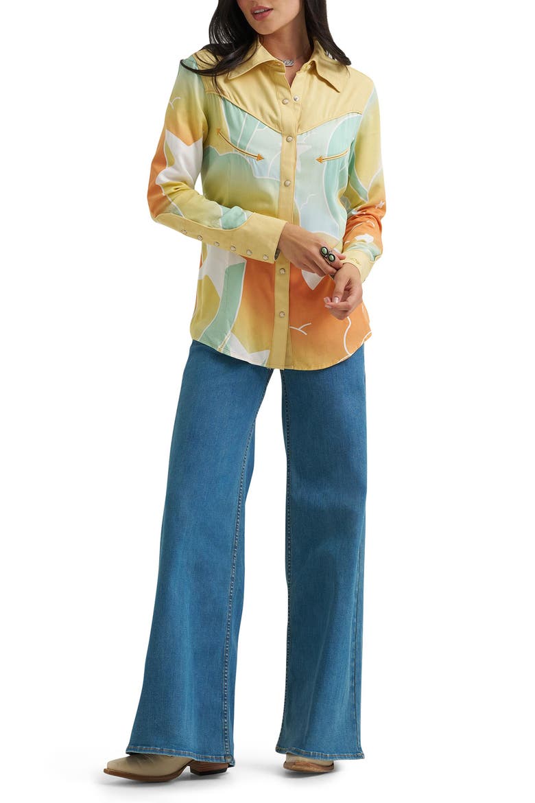 Printed Western Shirt, Alternate, color, RAINBOW PRINT