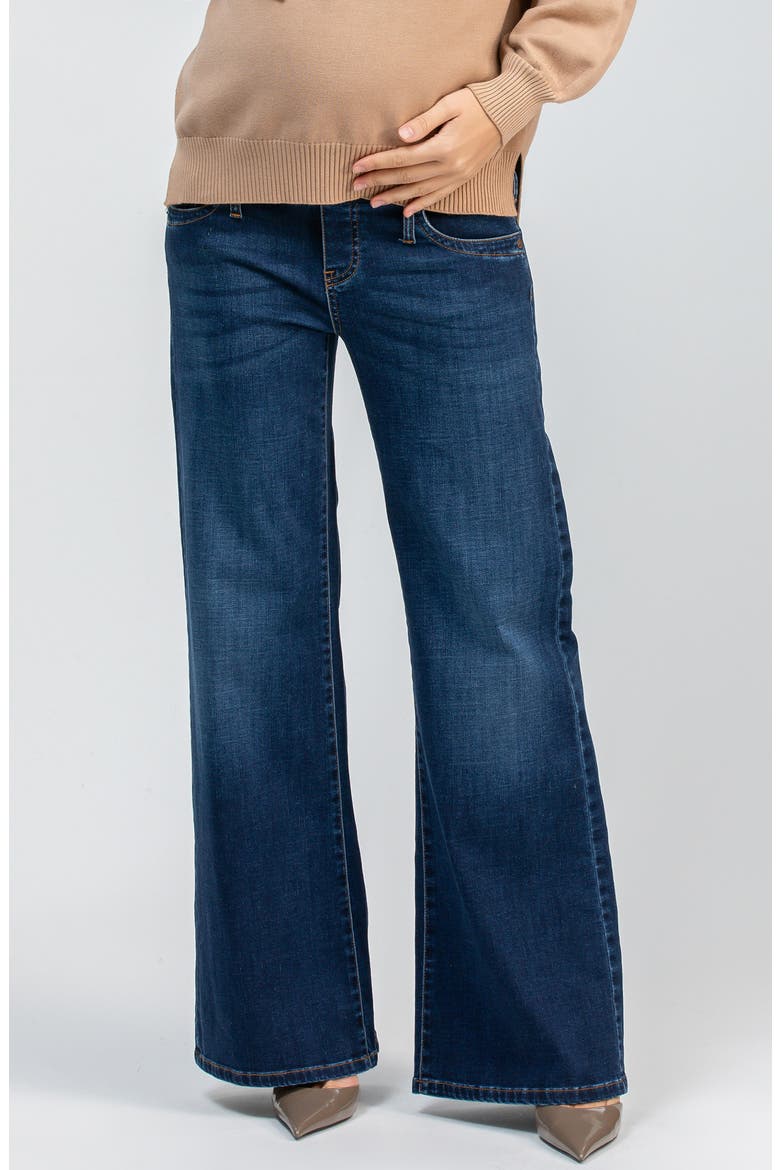 Wide Leg Maternity Jeans, Alternate, color, MED DARK WASH
