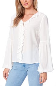 PAIGE Luciano Ruffle Trim Blouse